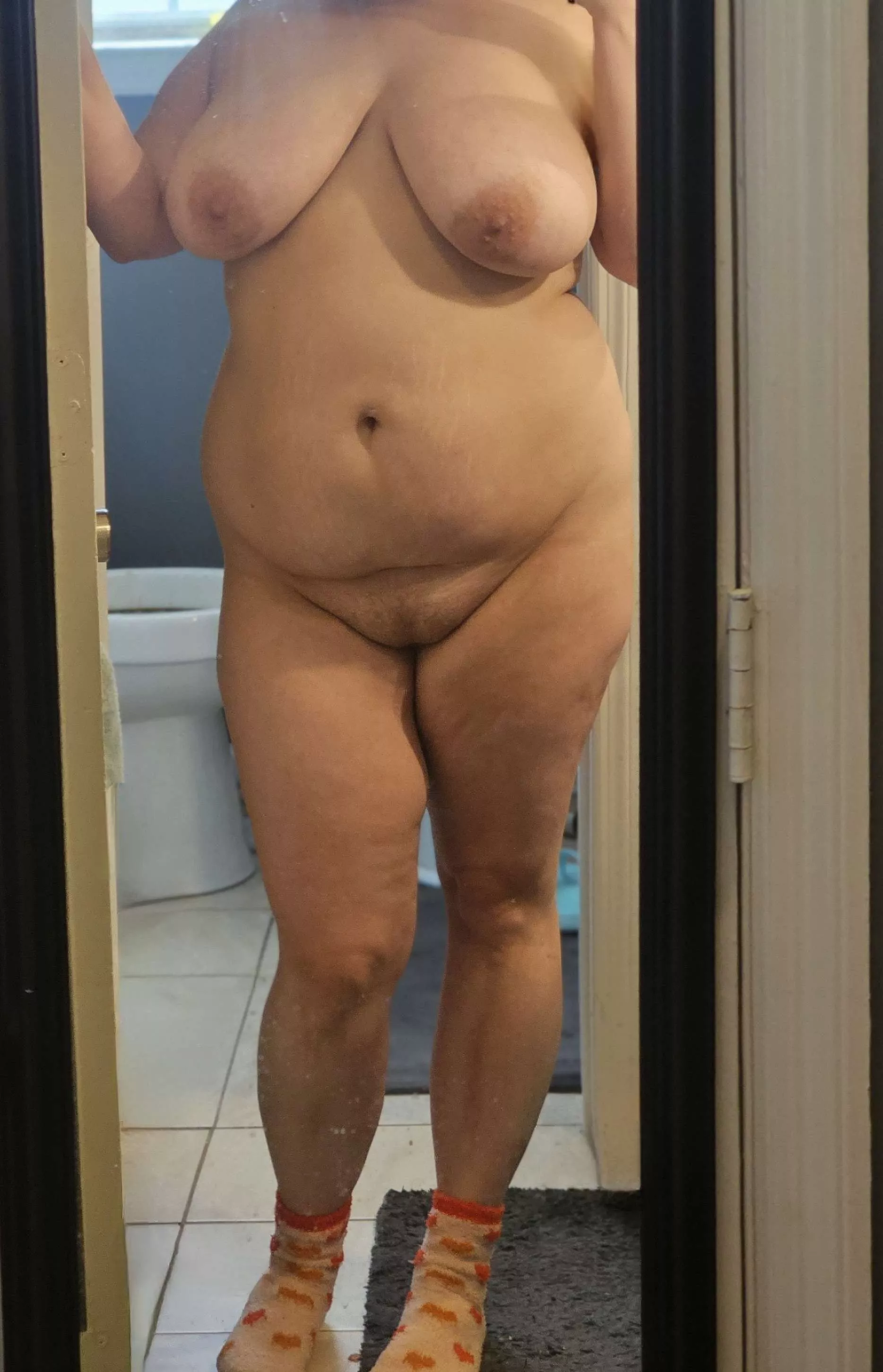 Nothing but my fuzzy socks 😇