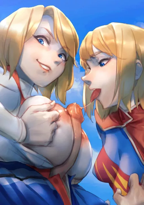 Power Girl Titty Fuck & Supergirl Blowjob (Berg-YB) [DC]