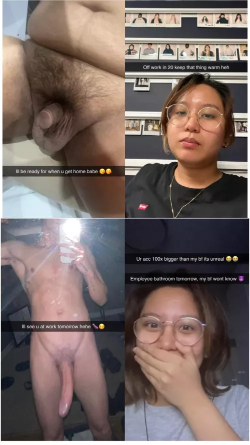 Reacting to my bfs ricedick vs reacting to my coworkers white horsecock