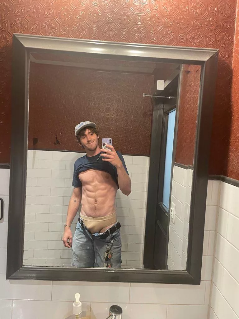 Soft bulge at work ;) what would you do if you walked in on me ?