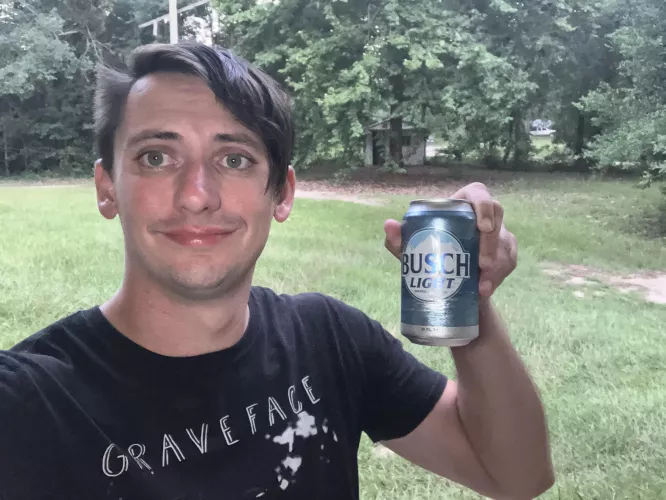 [30] I hope I make drinking Busch Light look good. DMs welcome