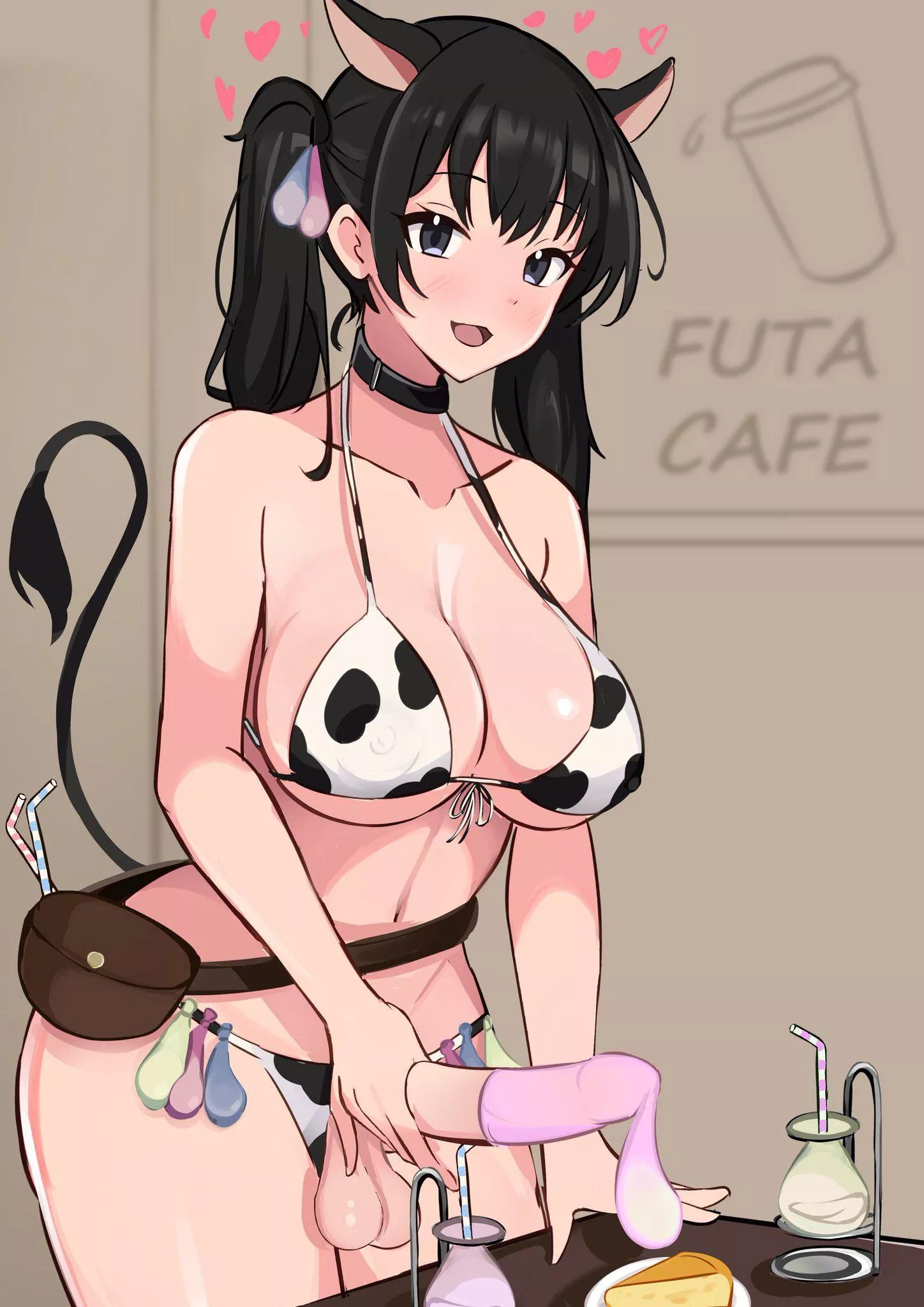 Cowgirl prepares a new batch of “milk” for the cafe… (Yoshiwo Senpai)