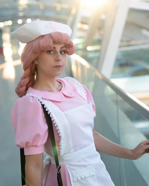 Cute cosplay Nurse Joy - by thepinkladycosplay
