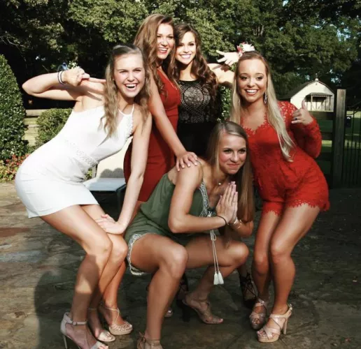 Green in front = 1, then 2-5 across the back...