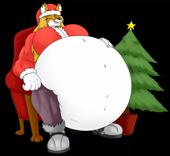 {Image} AT - X-mas Meal (Art by Tripper-Dude) [Oral Vore, Female Pred, Multiple Prey, Furry Pred, Foxwoman]