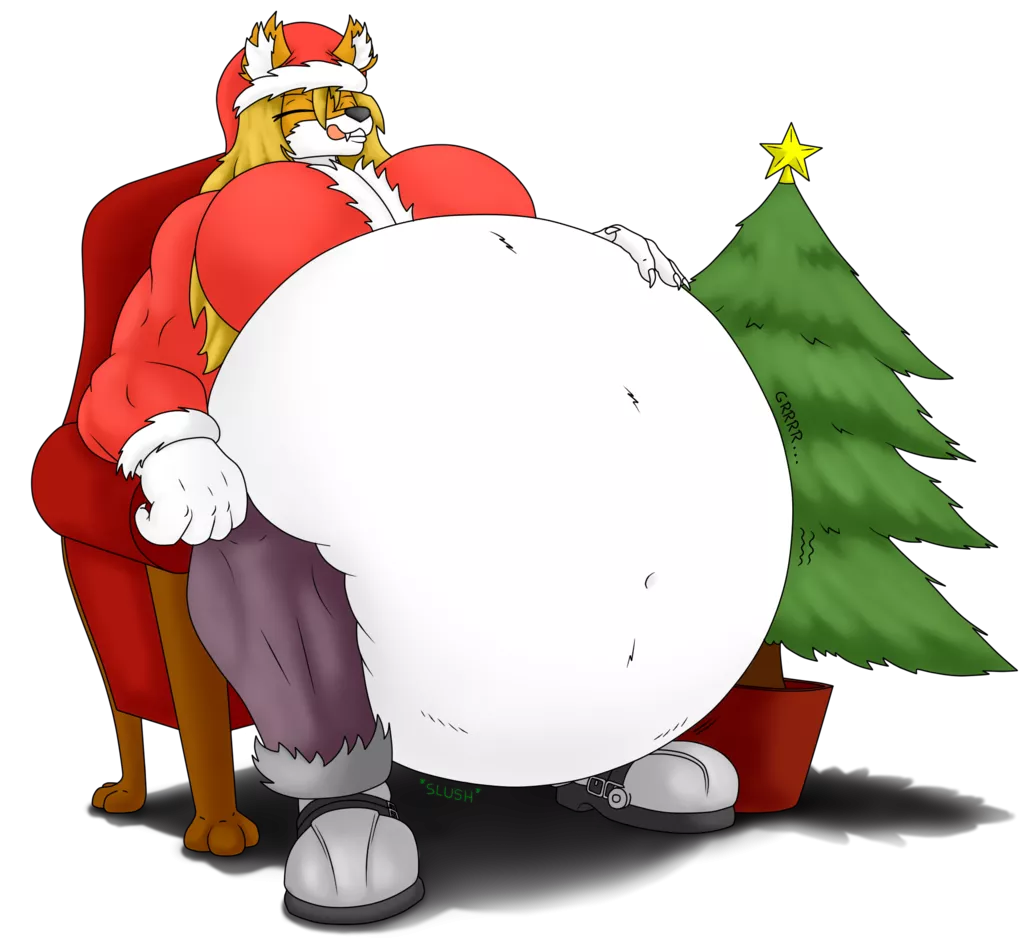 {Image} AT - X-mas Meal (Art by Tripper-Dude) [Oral Vore, Female Pred, Multiple Prey, Furry Pred, Foxwoman]