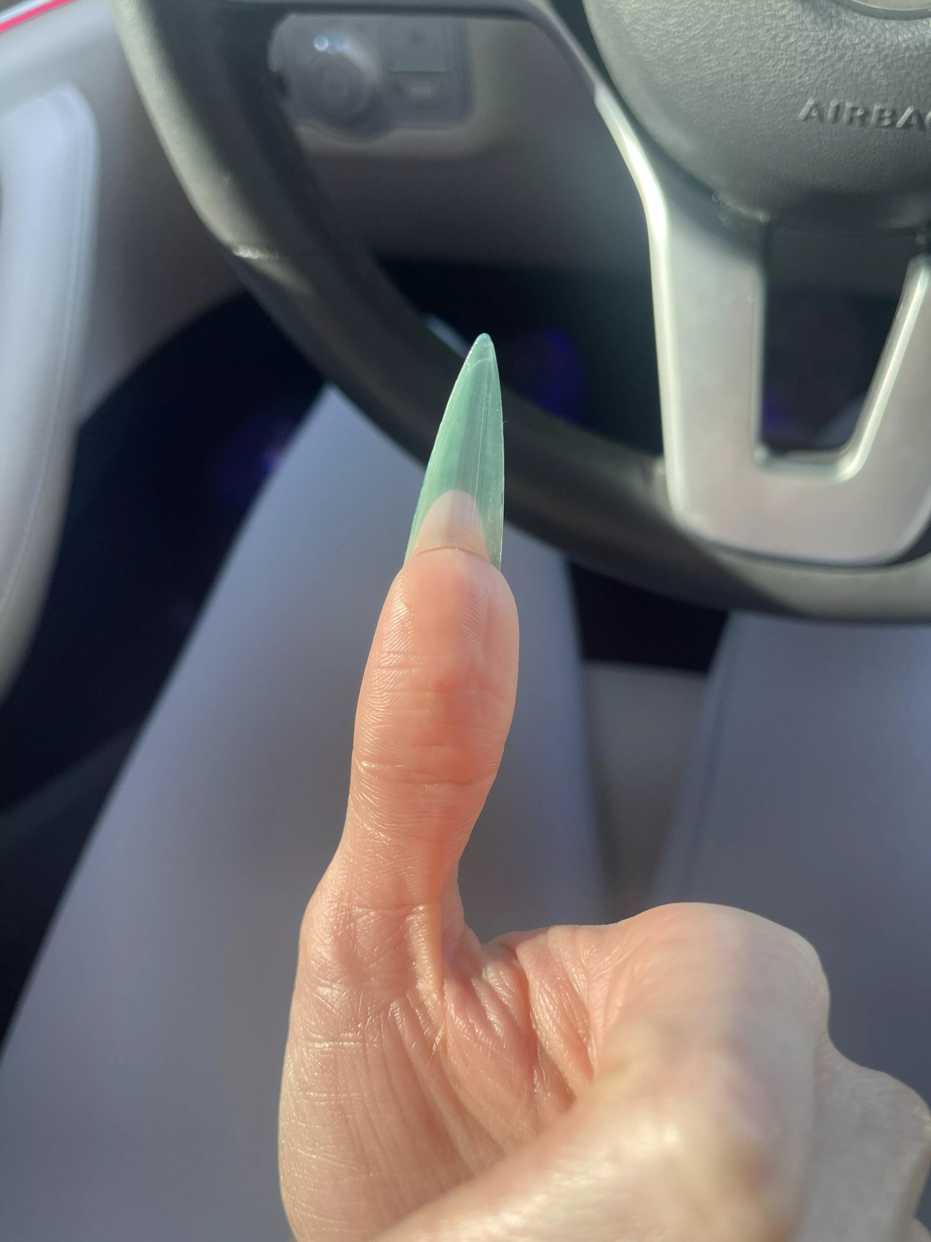 Look how long my nail is