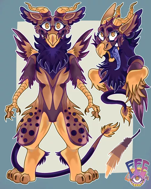 My fursona comission is finally done!! Should I name her Astra, Blair or Poppy? <3