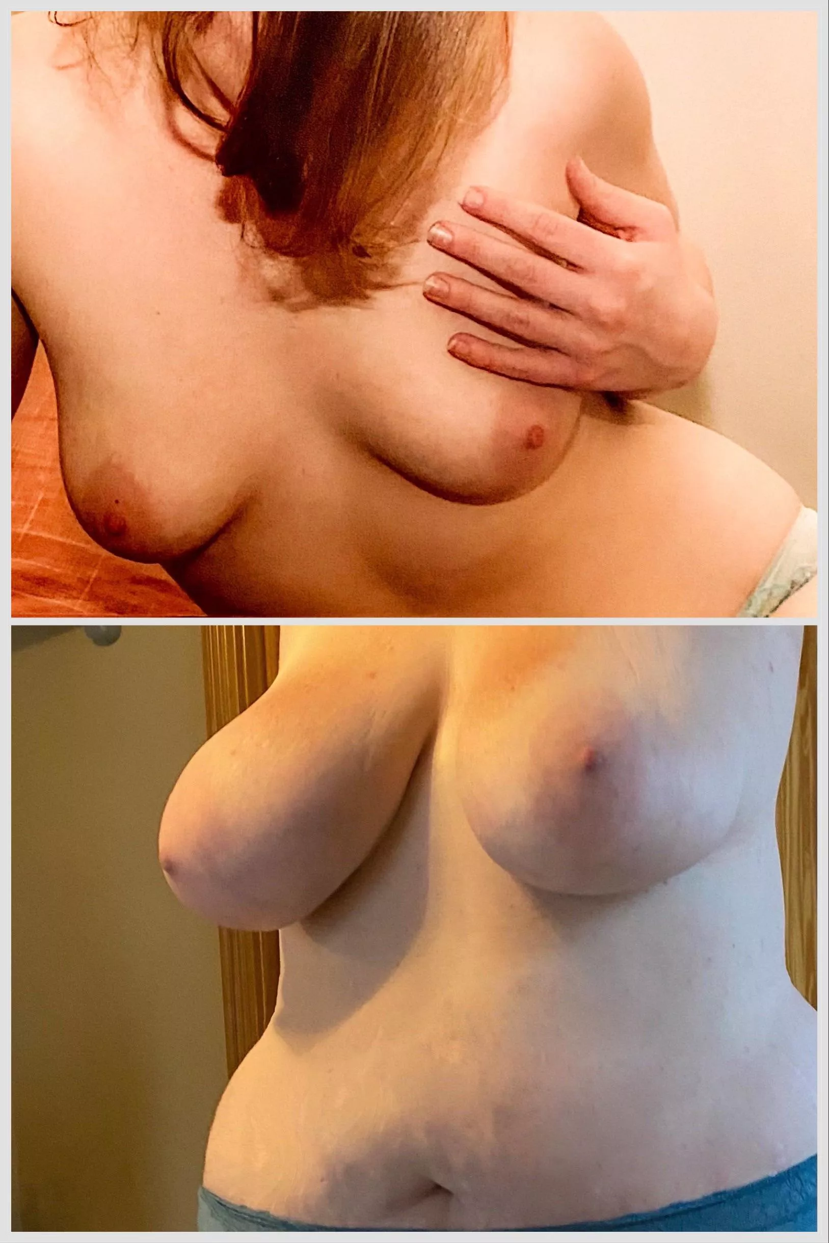 Since you all seemed to enjoy what I posted before, here’s another comparison of before and after pregnancy