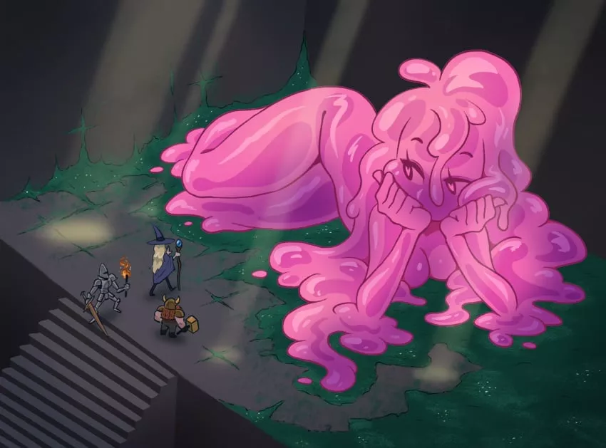 Walking into her layer