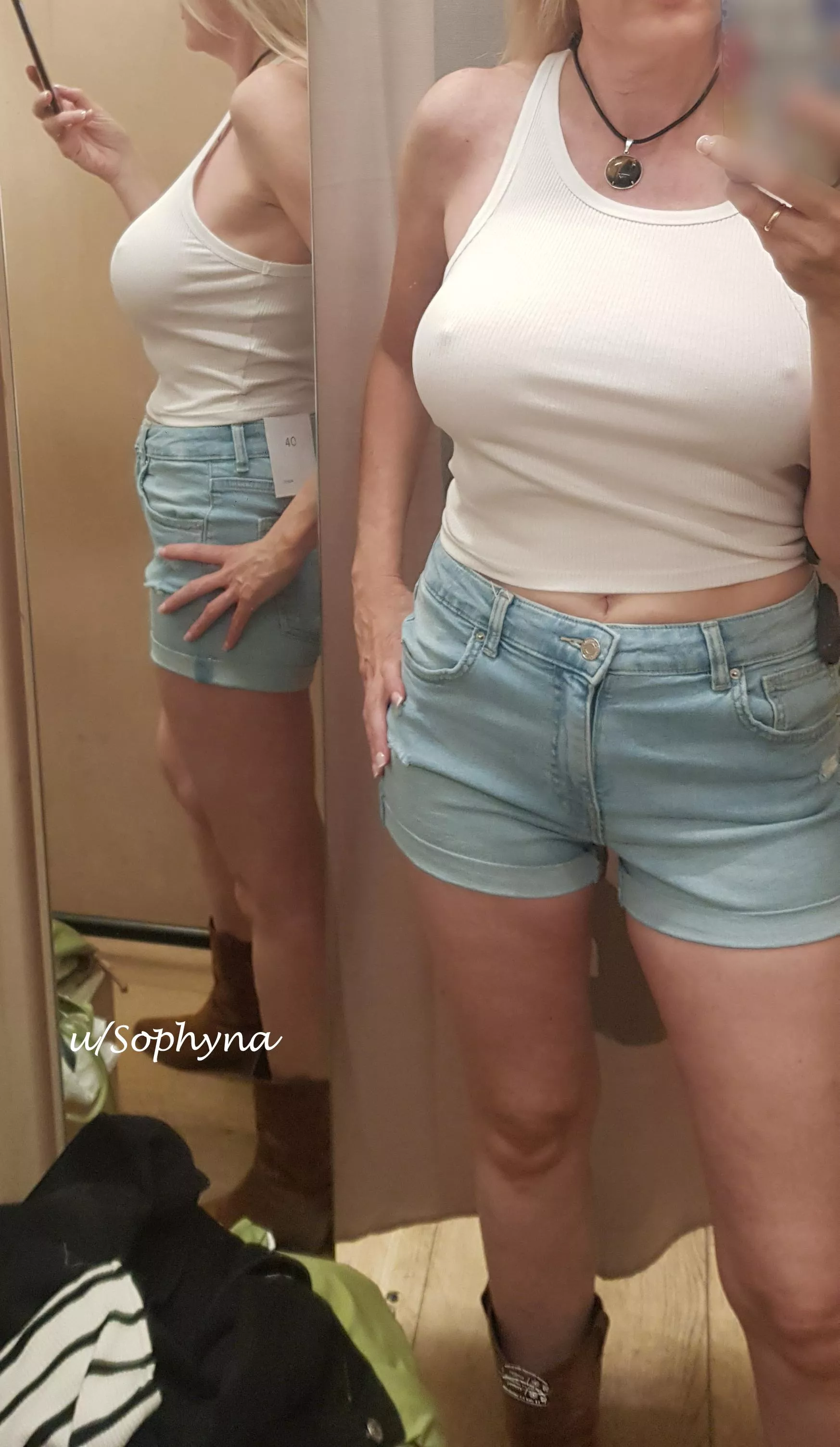 When I go shopping braless