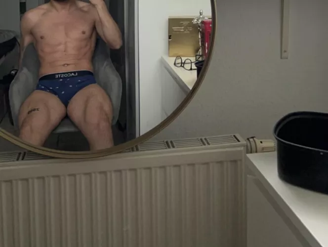 Me in blue underwear