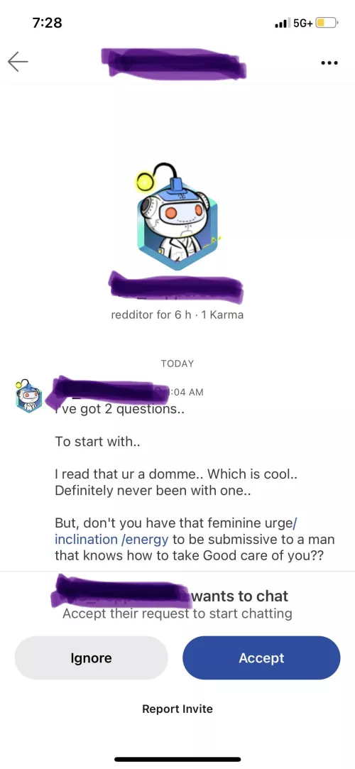 No, I have that “feminine urge/inclination/energy” to tie up my boyfriend and kiss him all over. Next question 🙄