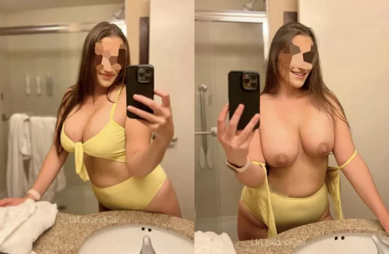 The men at the beach stare anyways, so I just show them what I’ve got 💕