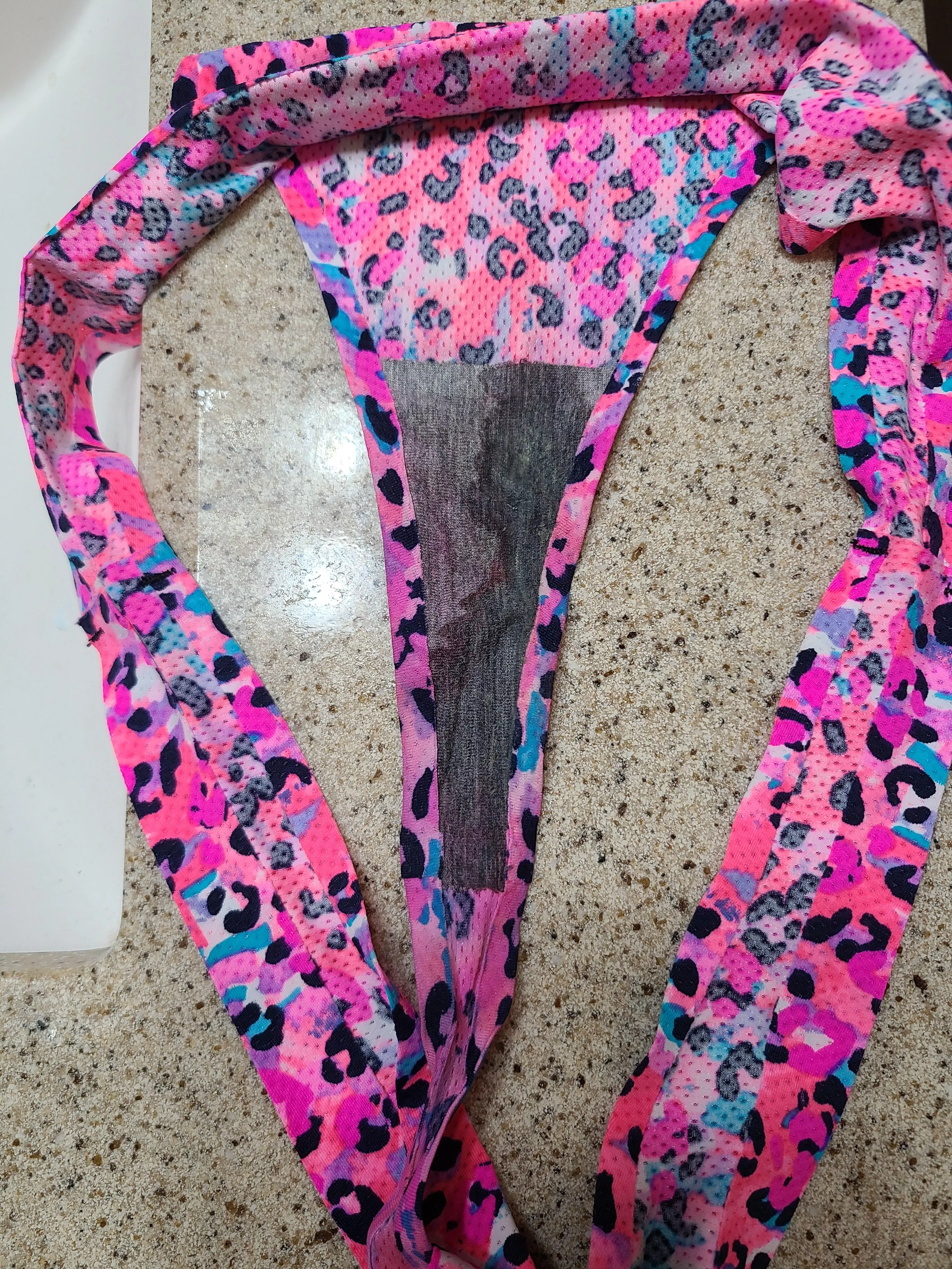 This is what a sweaty thong looks like around your pussy!