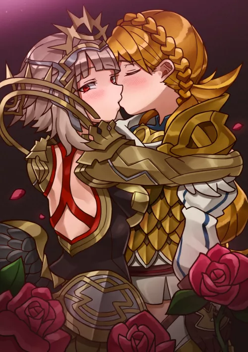 Veronica and Sharena kissing [by Oniisan02B_R18]
