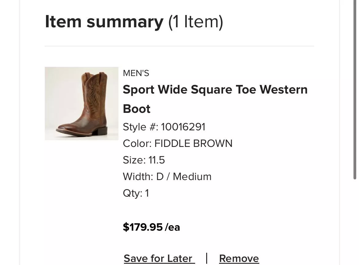 What does the ea mean beside the price?