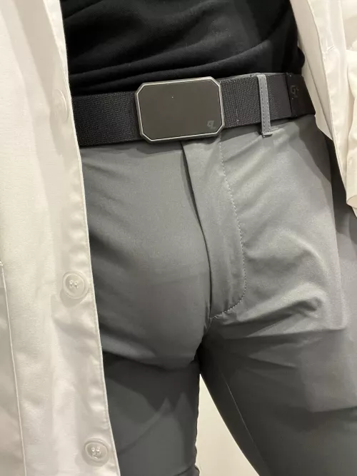 Guess it doesn’t matter if I stand or sit. Patients and nurses still stare