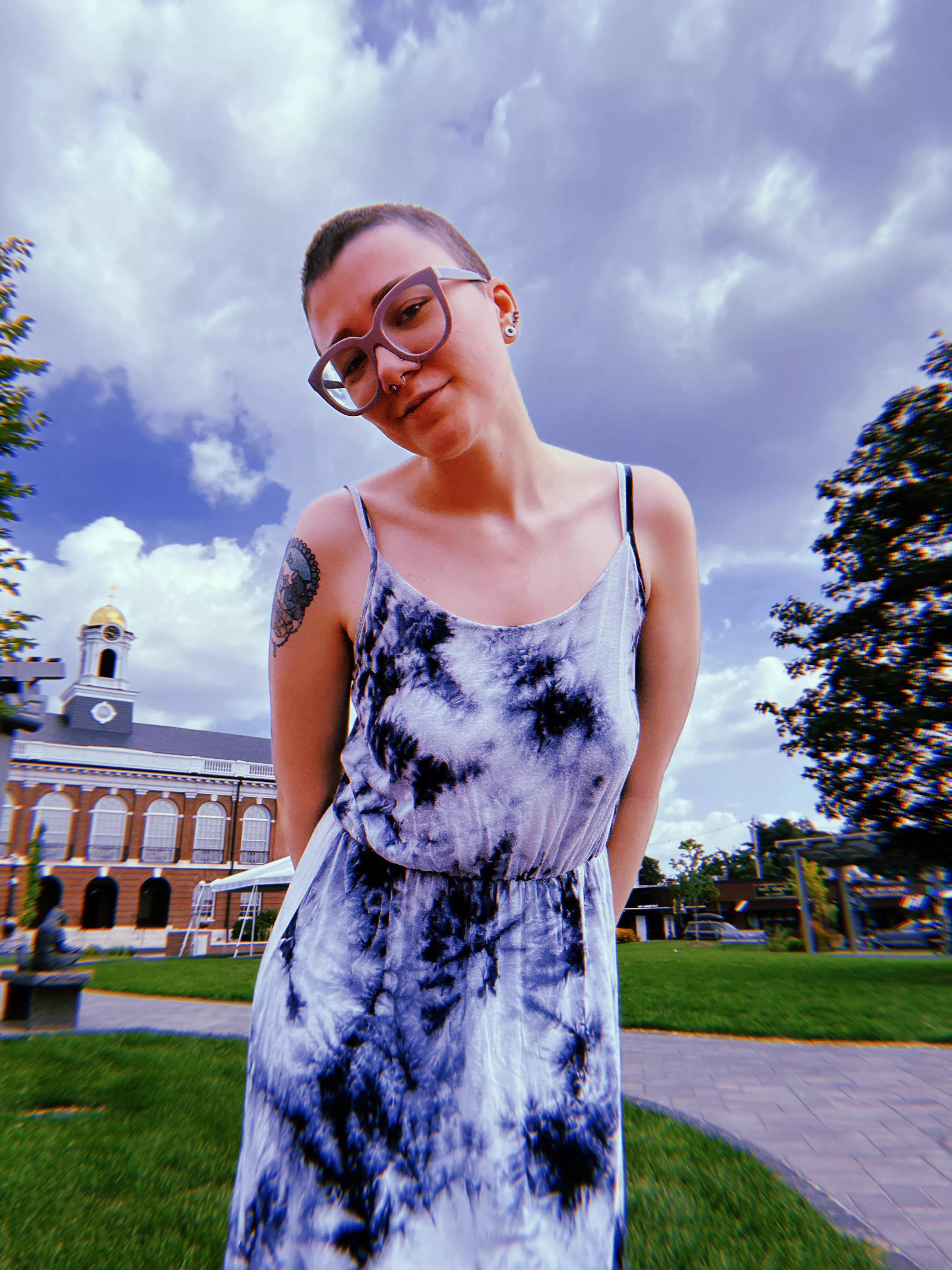 I [F]eel so beautiful in my dress that matches the sky ☁️