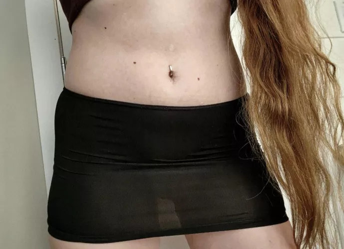 My skirt is a little see through... but it doesn't stop me from wearing it without panties.