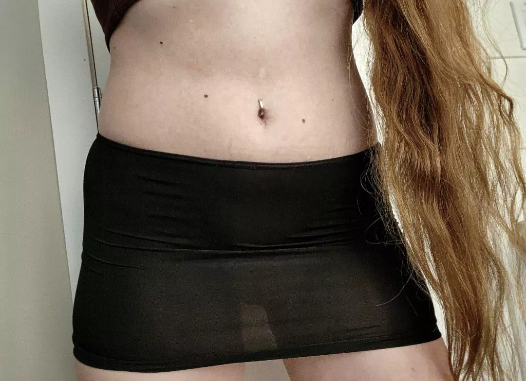 My skirt is a little see through... but it doesn't stop me from wearing it without panties.