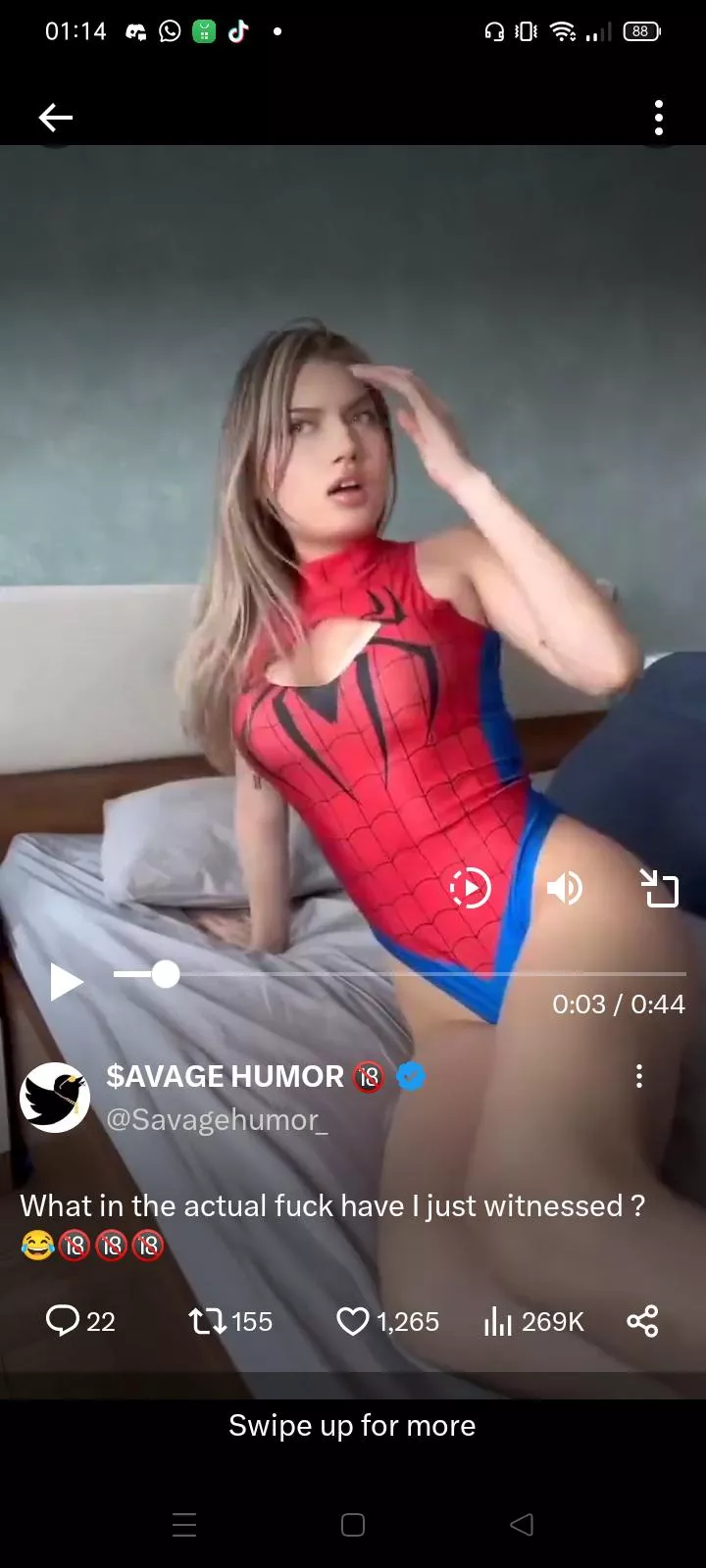 Tiktok girl do skit bout rubbing meat. Who is she?