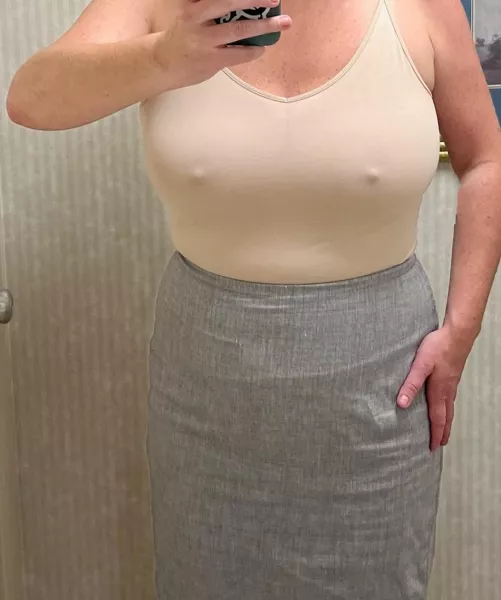 Too hot in the office to wear the shirt I had on over it...