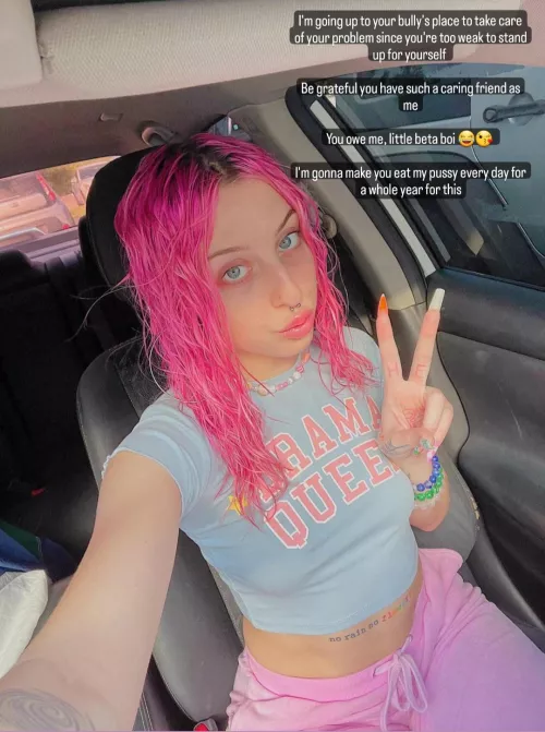 Your friend is gonna take care of your bully problem for you. Such a caring friend. You ahve to make it up for her