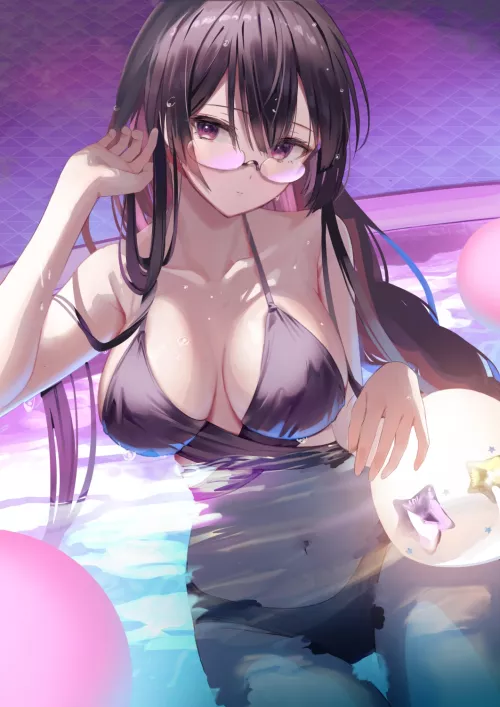 Alone Time in the Pool [Artist's Original]