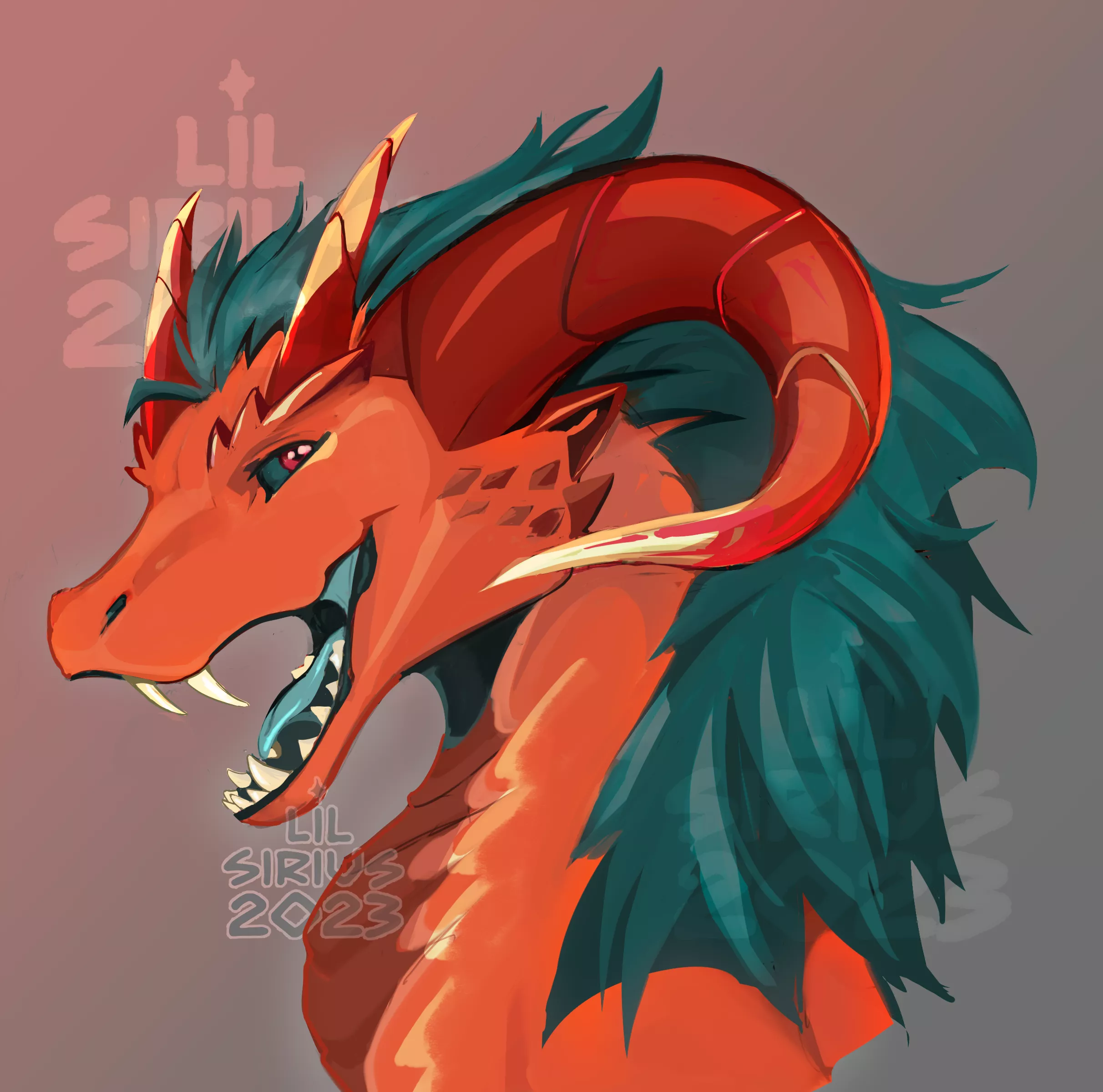 Goat Dragon design! (Art by me @Lil_Sirius)