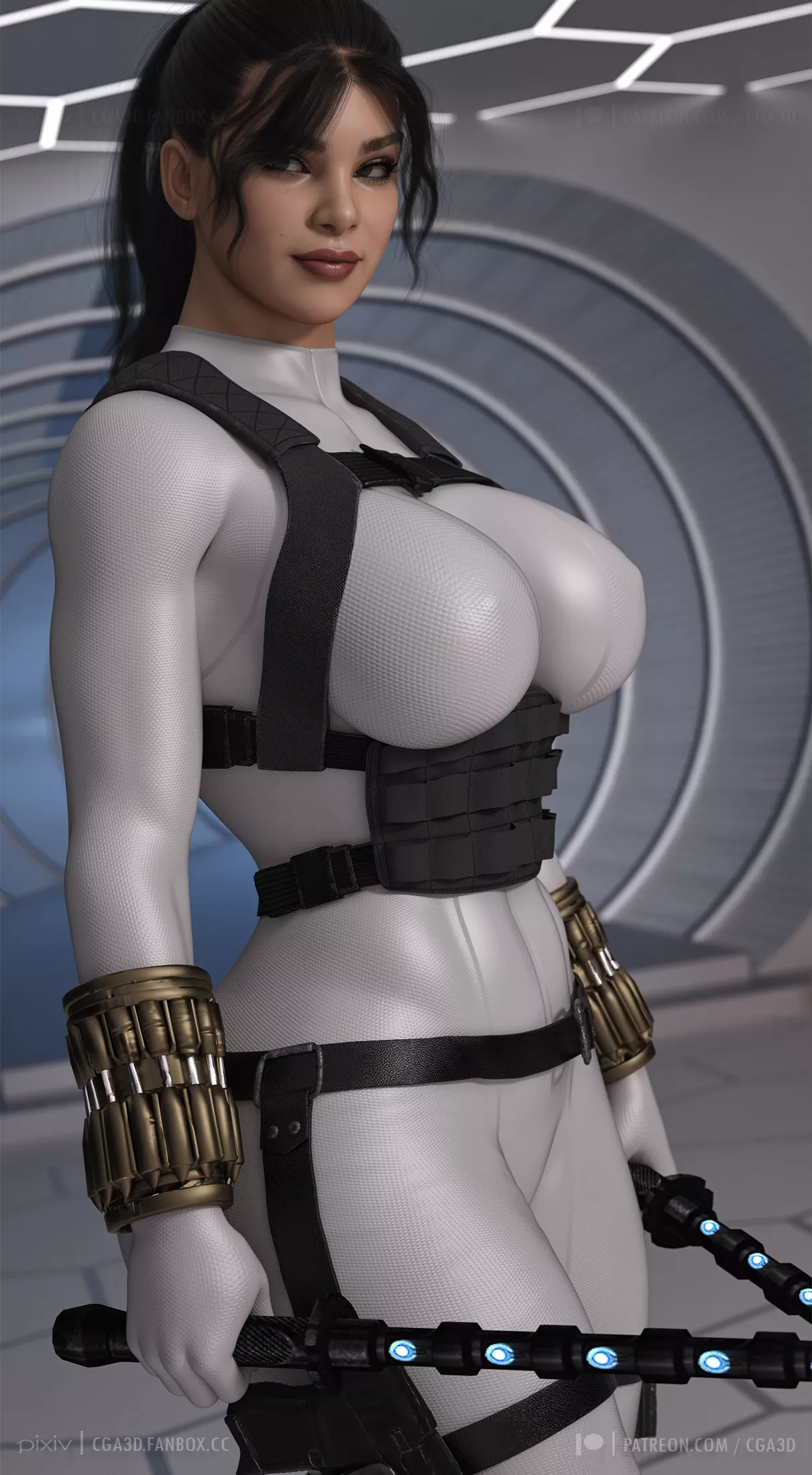 Kate Bishop in Yelena's gear (Cga3D) [Marvel]