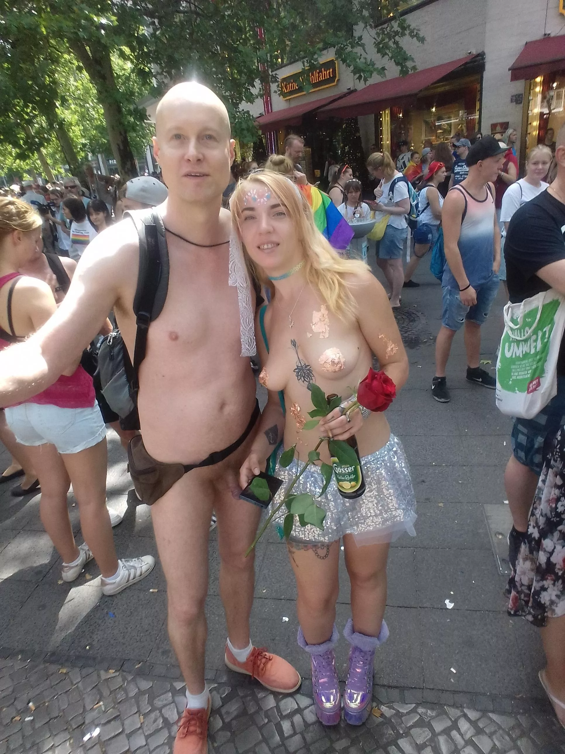 She is so lovely no? At Pride 2019, more of my nudist adventures, included videos, at mynudistlife.wixsite.com/bart enjoy/share!