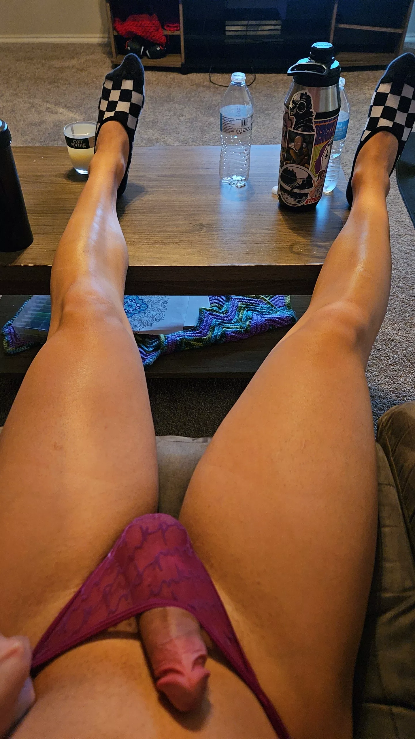 Worked out at home in just my panties