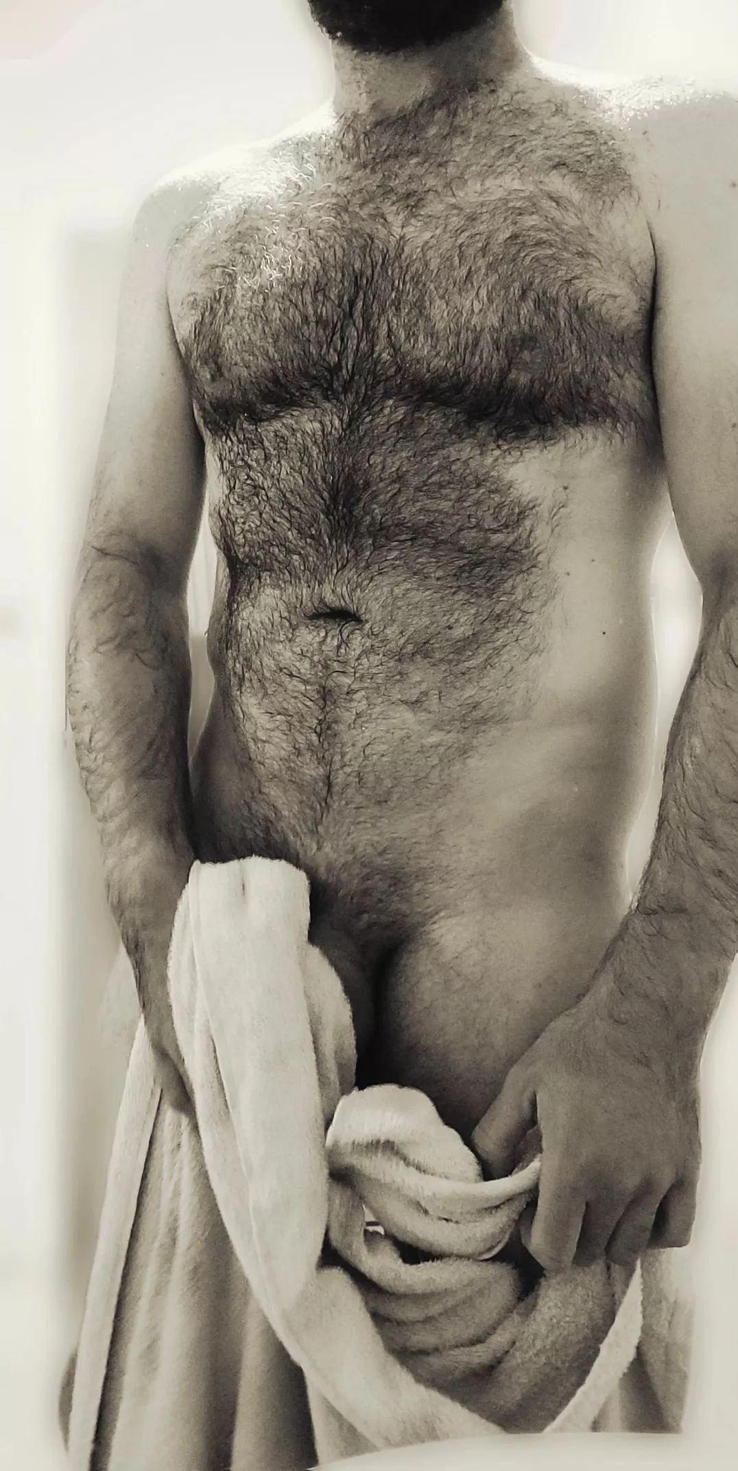 You know you've got chest hair when you use the shampoo on it as well