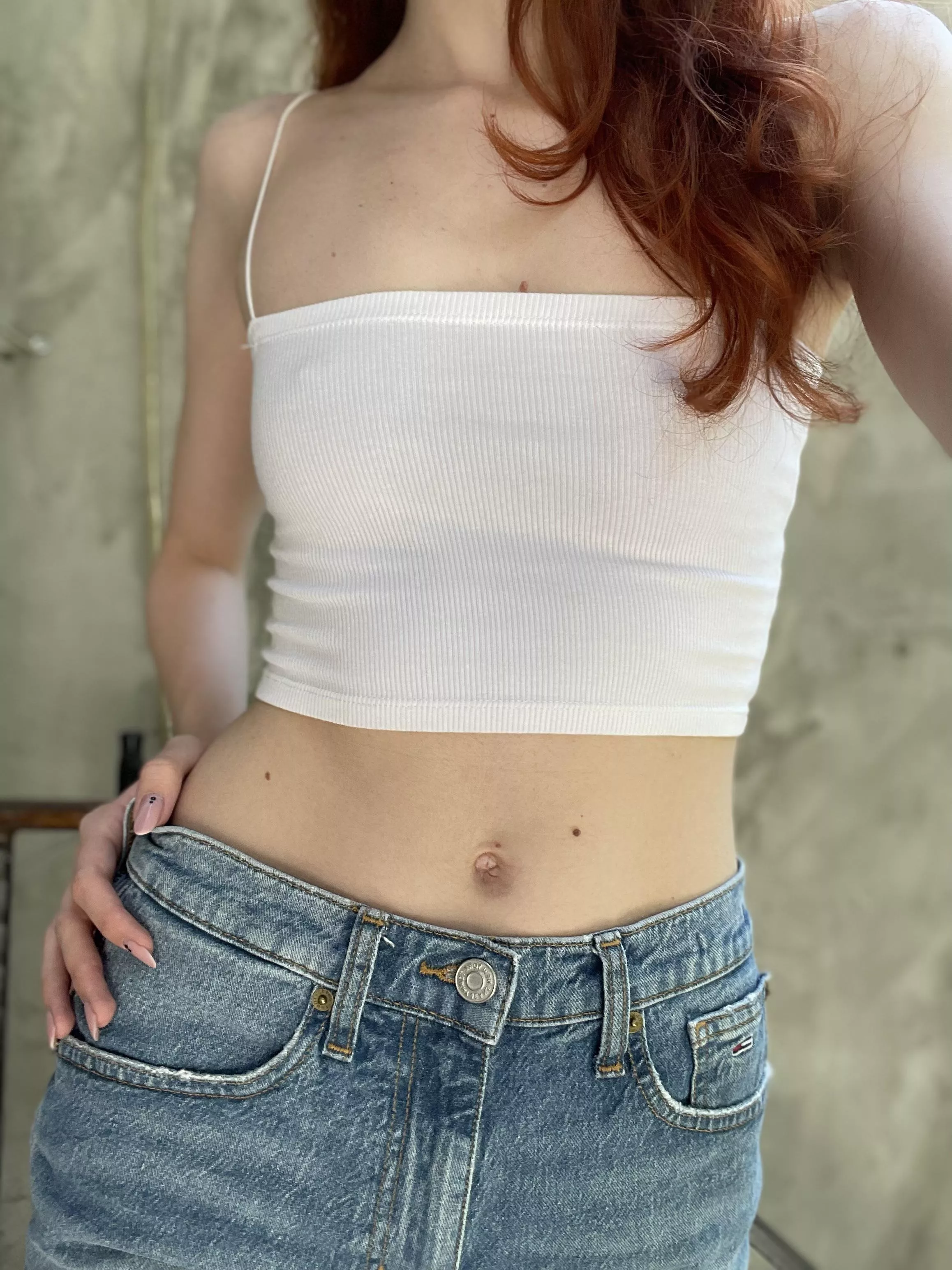 No bra under my shirt when I go out