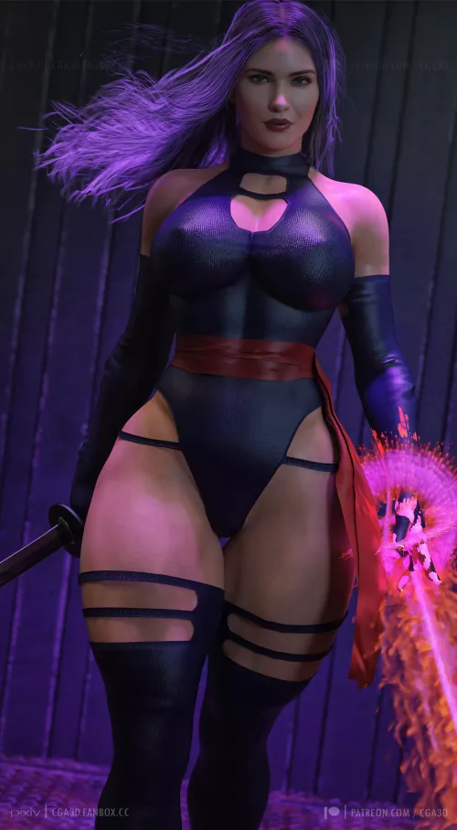 Psylocke (Cga3D) [Marvel]
