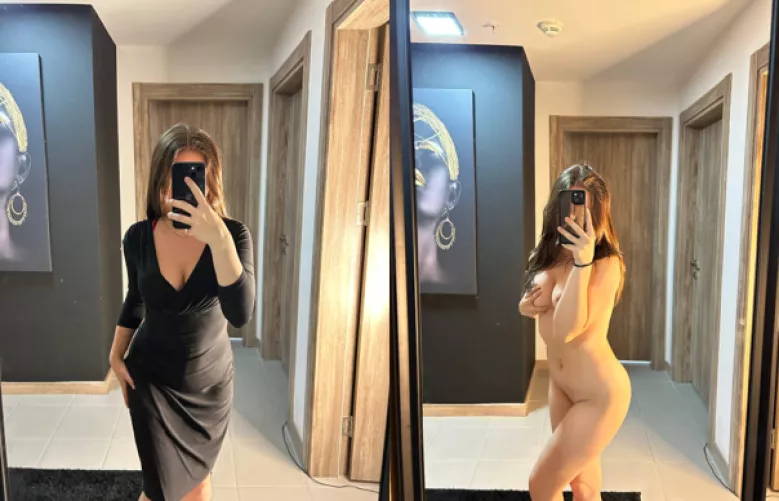 with and without the dress what do u think <3