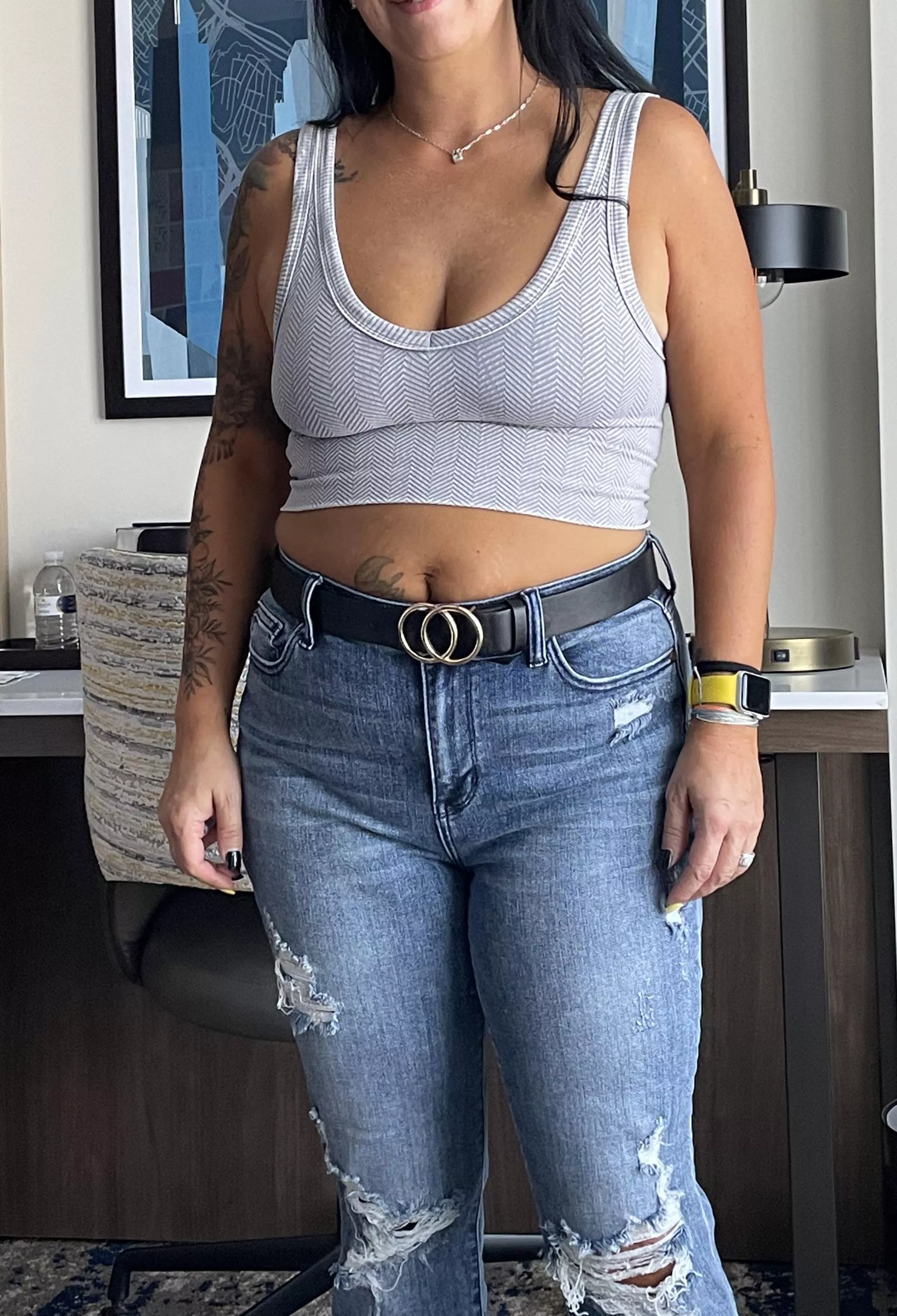 41yr mom, Way out of my comfort zone and wore a crop top out this weekend. Can I pull it off?