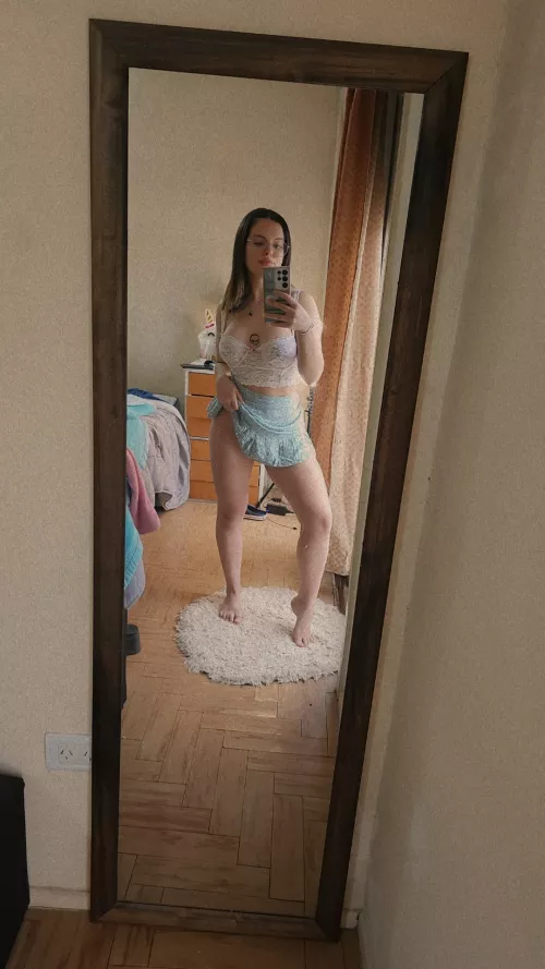 dressed and with my glasses