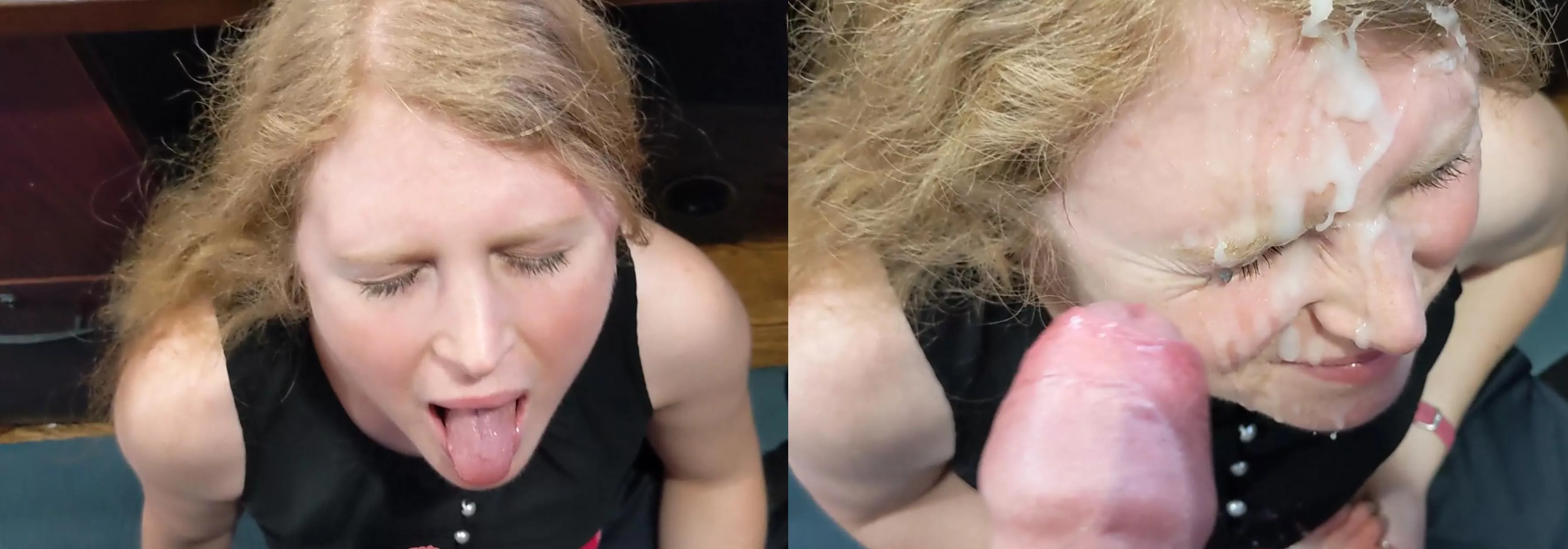 Melting cute girl's face