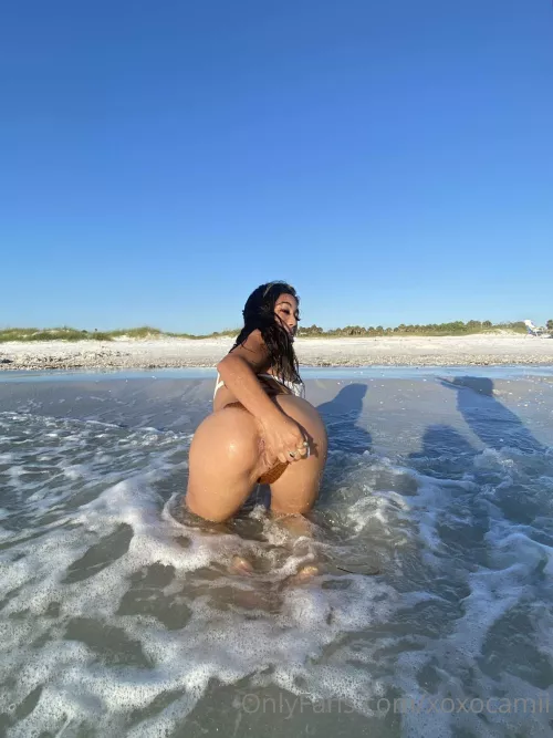 You catch me like this in the beach, what's the first thing you think of?