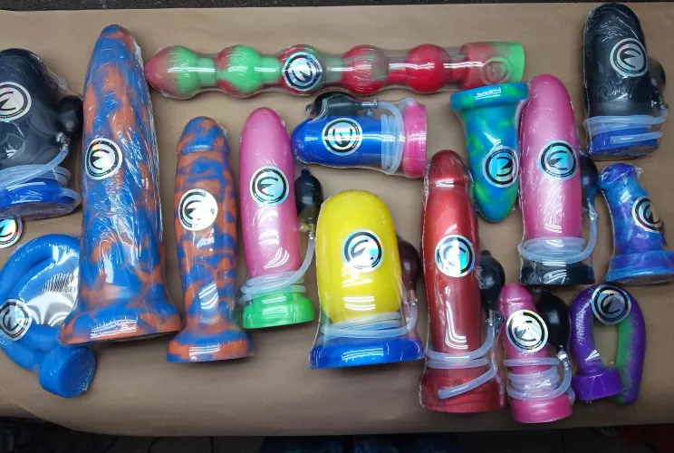 A nice spread of toys going to their new home.