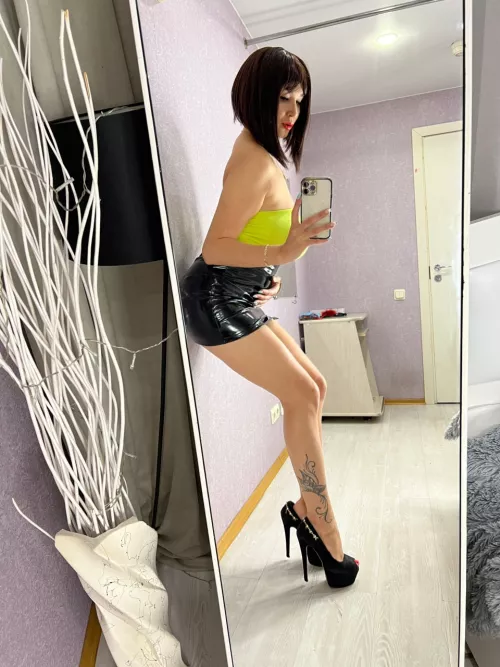 Do you want to pull up my latex skirt and then spank me?