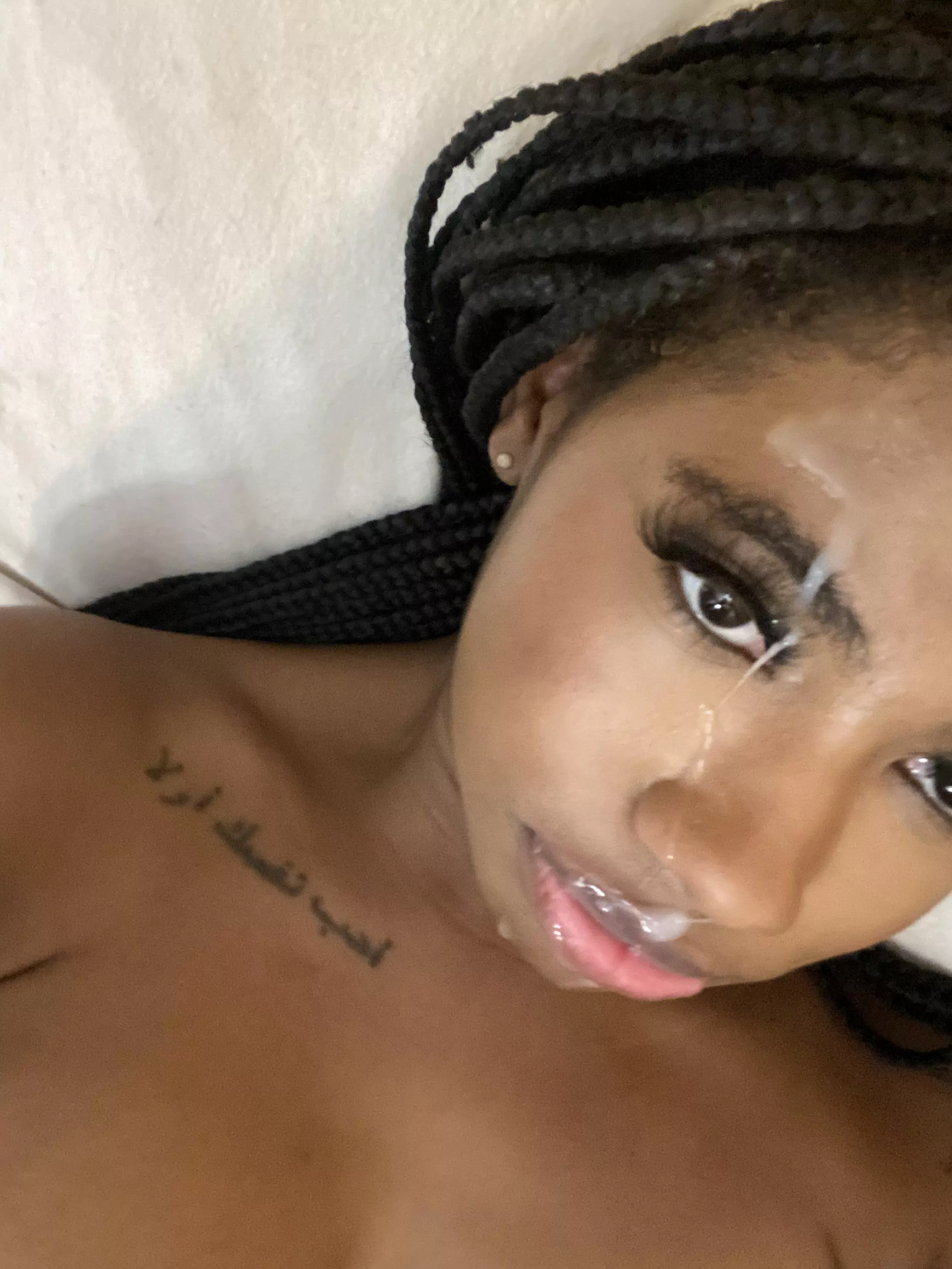 got cum on my eyelashes