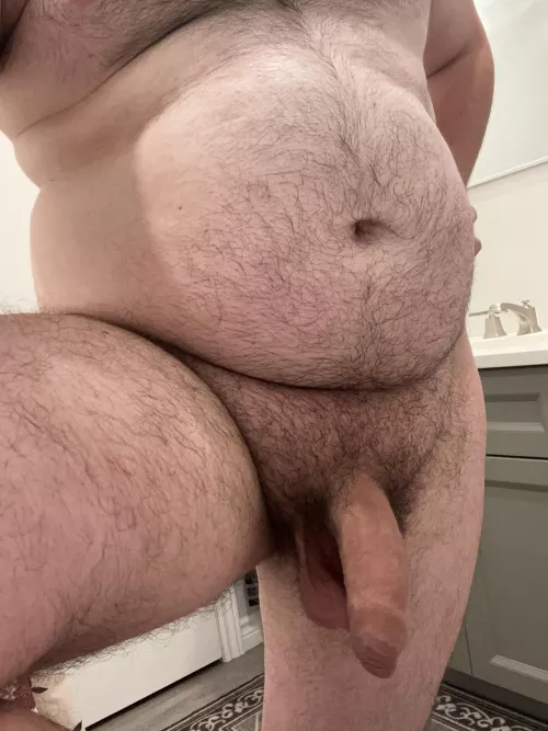 Horny after my bath 🔥😍😛 suck my thick uncut and saggy balls 🤤