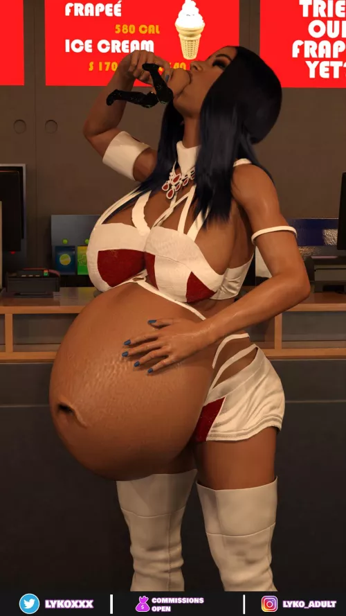 {image} Sasha Banks eats her foes (Art by Me, LykoXXX)