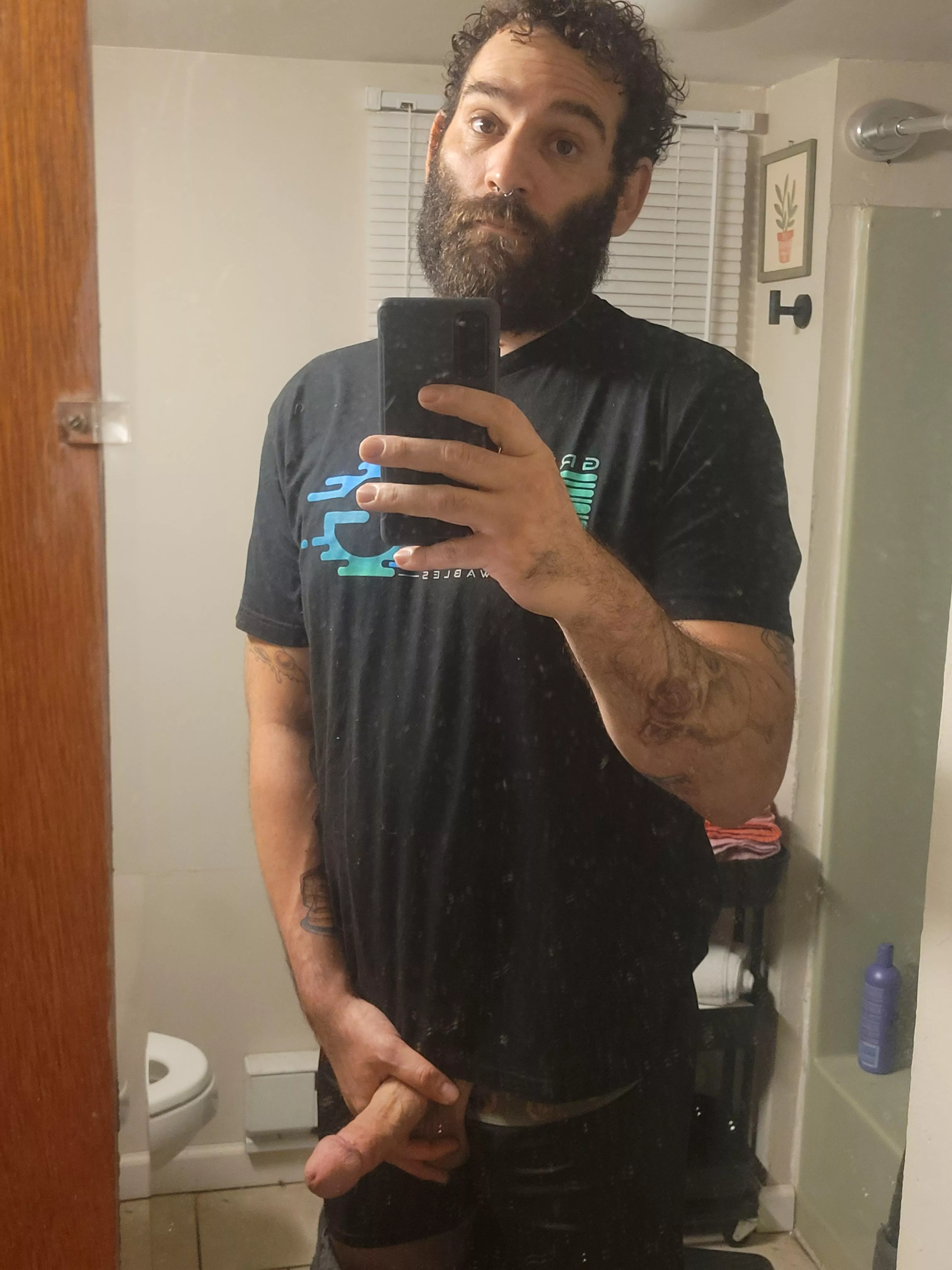 Just a beard and bone, getting ready for work