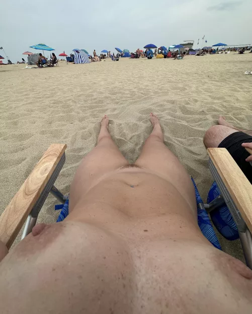 Moms aren’t supposed to get naked at the beach, are they?