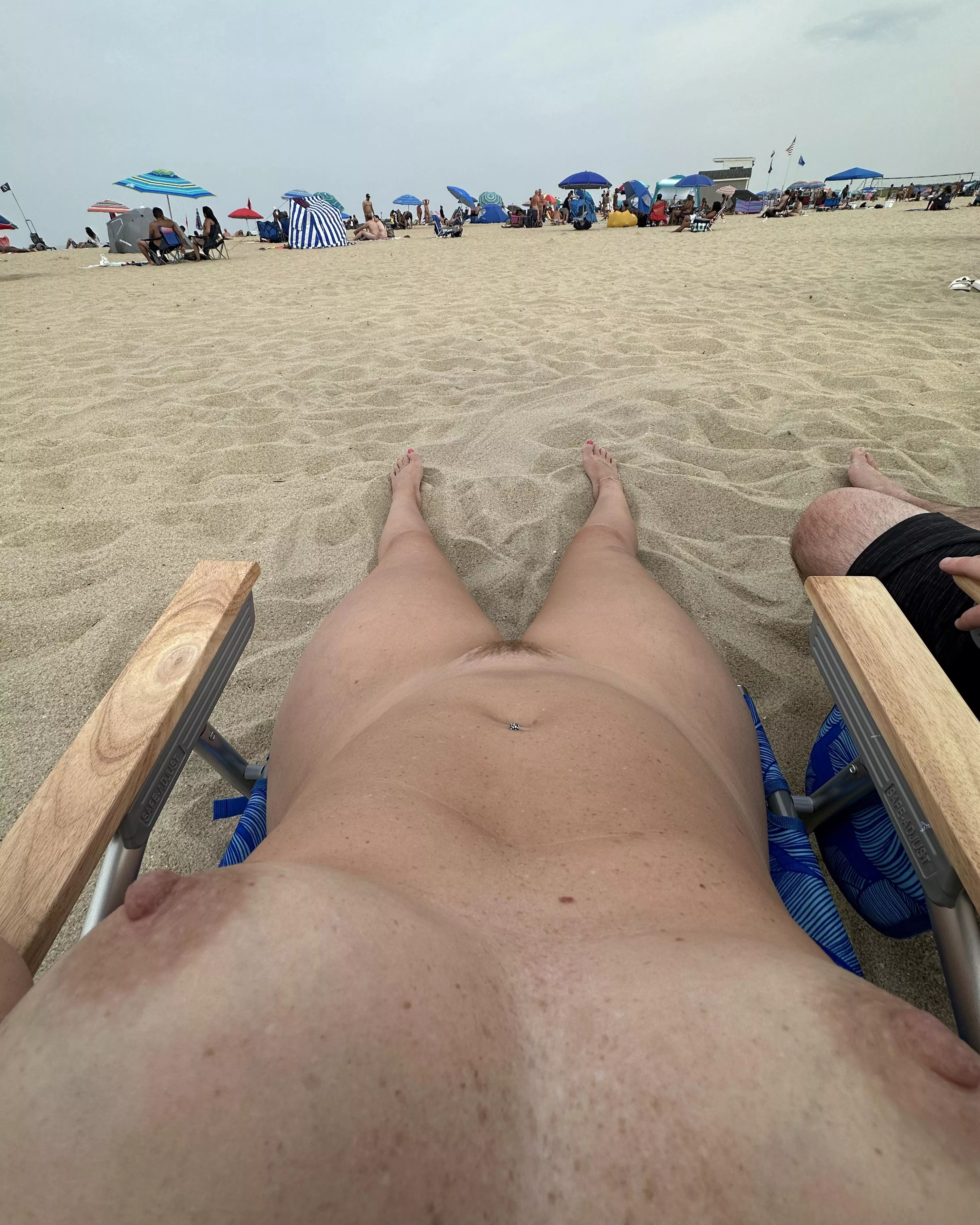 Moms aren’t supposed to get naked at the beach, are they?