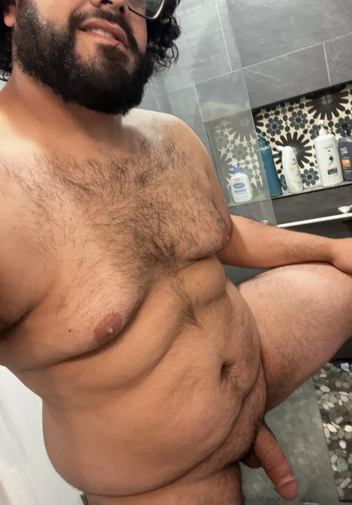 Thick Latino with beard